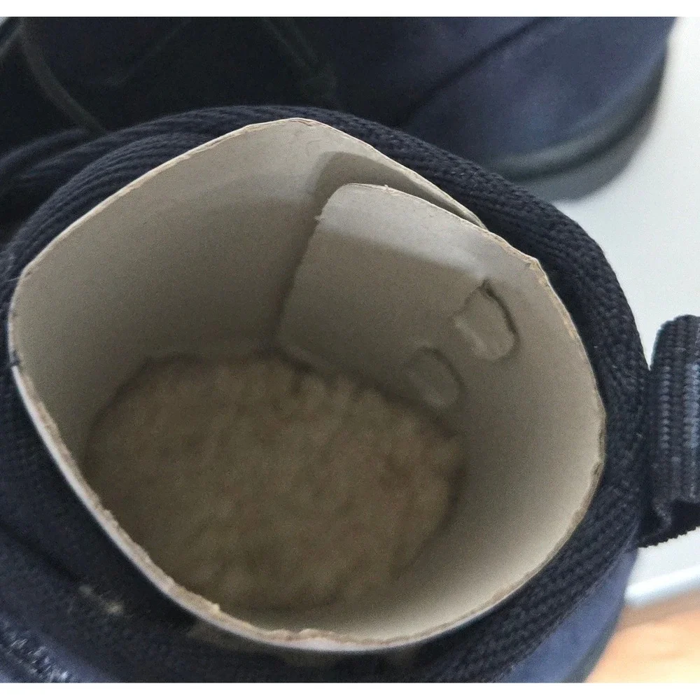 Cat & Jack Magnus Navy Blue Faux Suede Faux Fur Lined Toddler Boots Size 6 NEW